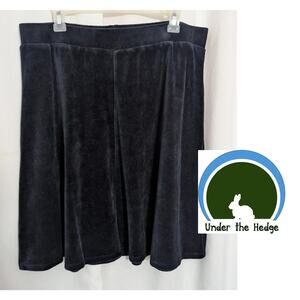 y2k Isabella Bird Black Velour Skirt XL X1 Whimsigoth Fairy Grunge